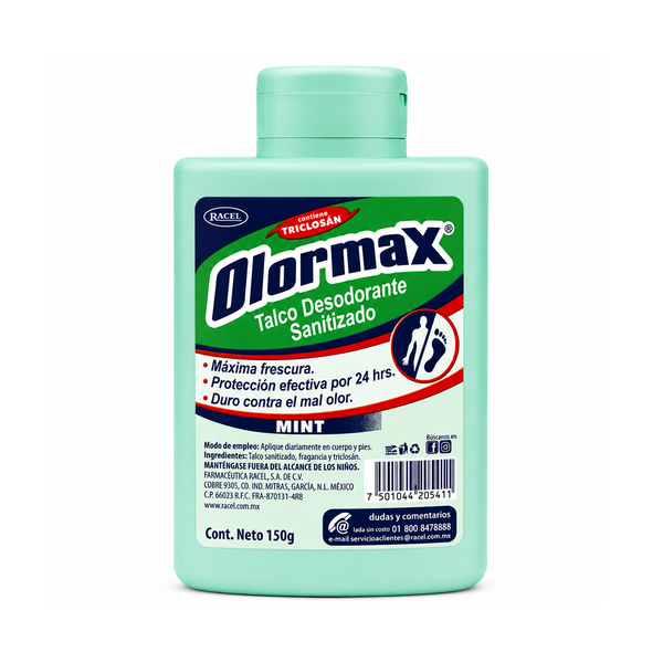 talco mint olormax 150 g