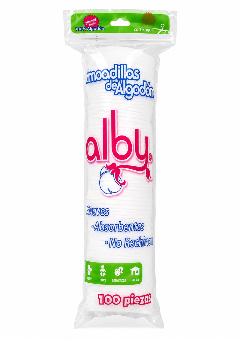 Almohadillas Faciales Alby con 100