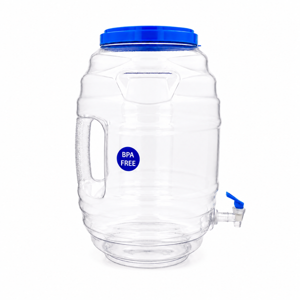 Barril con tapa y válvula 11 lt. pvc