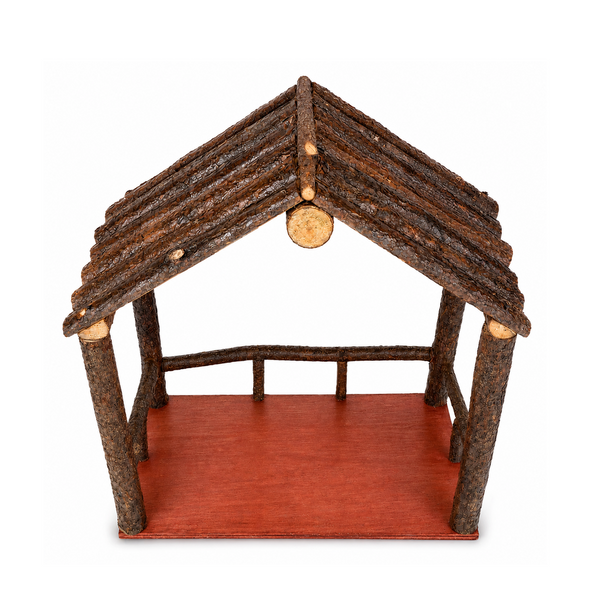 Casita Grande Tronco Pino Nacimiento Navideño