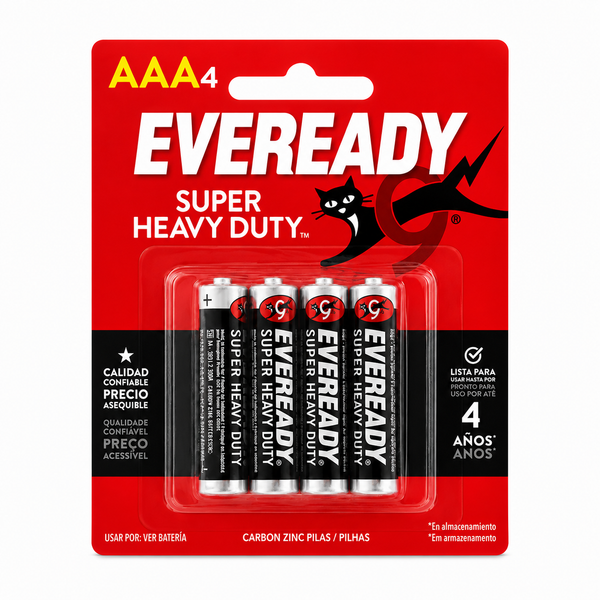 Batería Eveready AAA 4 pzs.