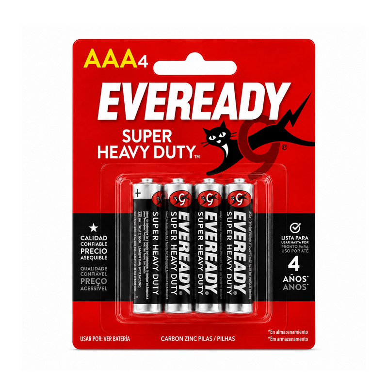 Batería Eveready AAA 4 pzs.