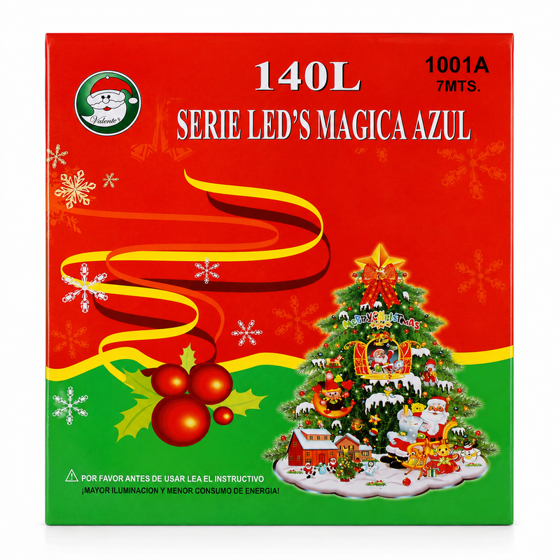 Serie de luz led azul 7 mts.