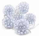 Guía Navideña de Esferas con Flores Luz Blanca Led