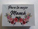 CAJA C/TAPA Y LATERALES DE VINIL DISEÑO 1 30X20X7.5CM