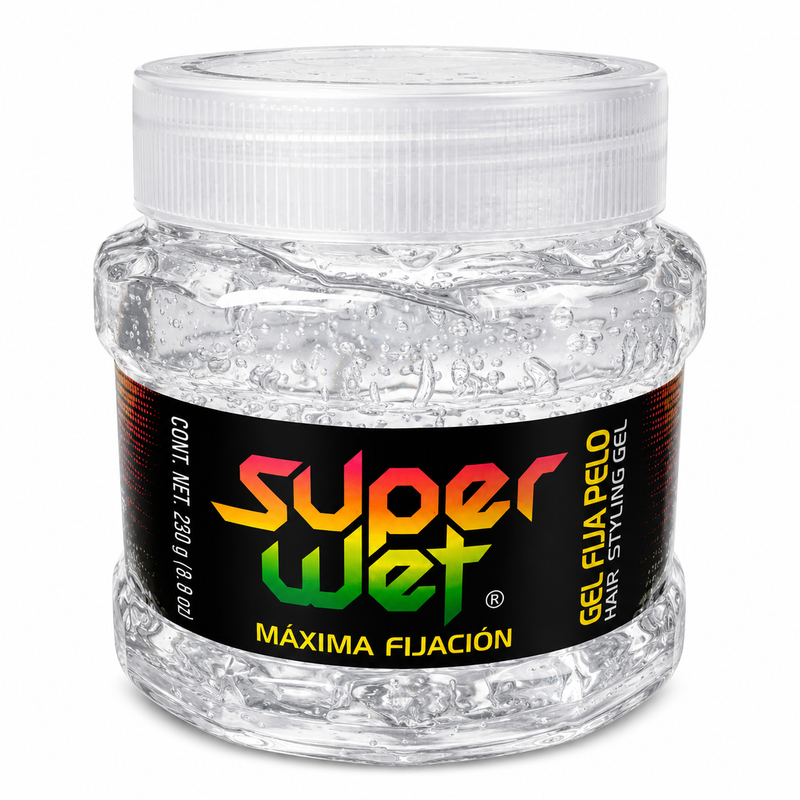 Gel Fija Pelo Super Wet 250 Gr.
