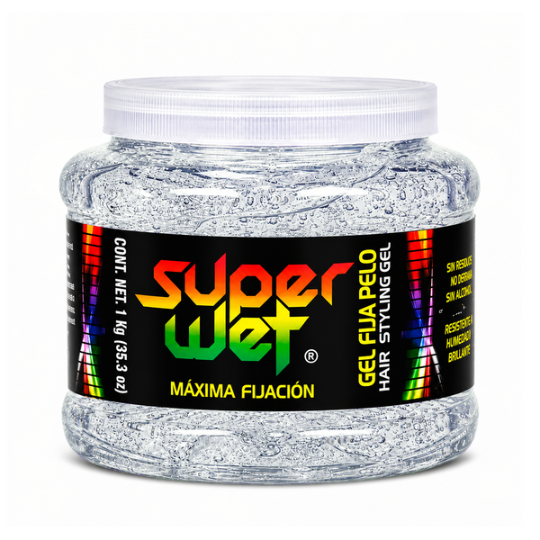 Gel Fija Pelo Super Wet 1000 Gr.