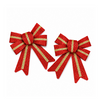 Moños Navideño Rojo con Dorado