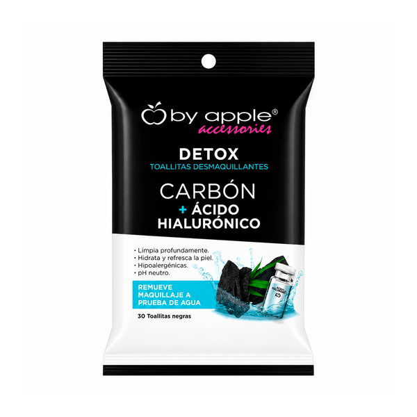Toallita Desmaquillante By Apple 30Pz Con Carbon Y A.H.