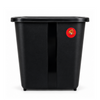 Cesto De Basura Rectangular Negro-#35019C