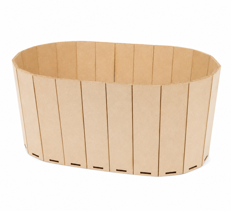 Maceta 30X12x11 Ovalada Laser Natural