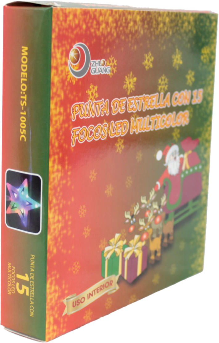 PUNTA DE ARBOL 15L LED MULTICOLOR-TS1005C