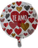 GLOBO 18H TE AMO CORAZONES TEXTURA
