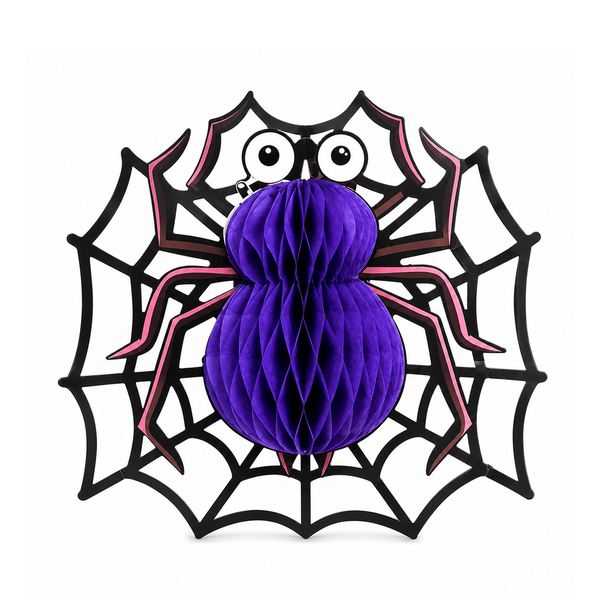 Decoracion Papel Telaraña Y Araña 20Cm-Hon2312