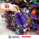 DECORACION PAPEL TELARAÑA Y ARAÑA 20CM-HON2312