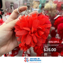 LLAVERO CORAZON PELUCHE Y FLOR-NOM04