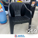 SILLA DE PLASTICO NEGRA PM
