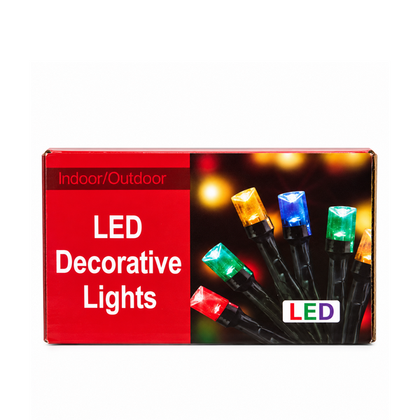 Luz Navideña Color 100 Focos 5.5Mts Cable Verde-24M2726-3 1/1 Pz