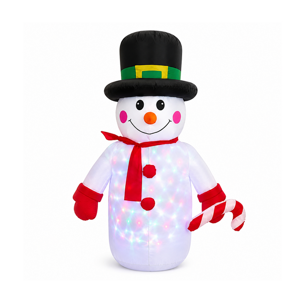 Muñeco De Nieve Inflable, Con Luces 1.2 M.-24M0706