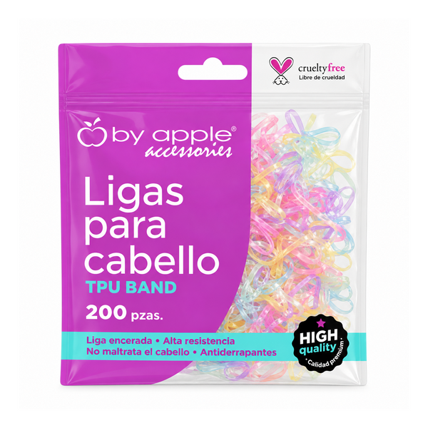 Bolsa De 200 Ligas Latex By Apple Negra-#65527