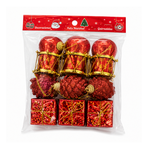 Set De 12 Adornos Mixtos Colgantes-25M1476