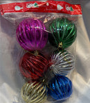 SET DE 6 ESFÉRAS DE 8CM-25M1385