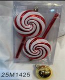 SET DE 2 BASTONES NAVIDEÑOS 20CM-25M1425