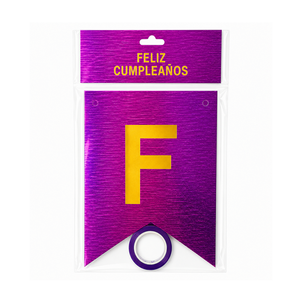 Banderin Feliz Cumpleaños Lila