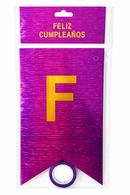 Banderin Feliz Cumpleaños Lila