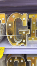 LETRA G DORADA GRANDE LUZ