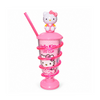 Vaso Hello Kitty  Con Popote Espiral, Azul Y Rosa-#85275
