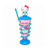 Vaso Hello Kitty  Con Popote Espiral, Azul Y Rosa-#85275