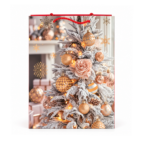 Bolsa De Regalo Navideña Grande-Dv-Bk 4395-2L