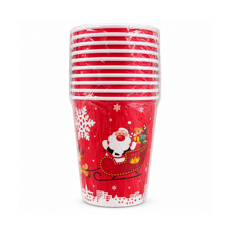 Vasos Desechables Navideños-Ga-8001