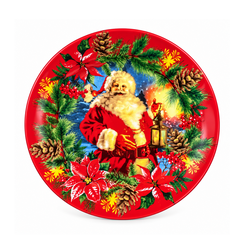 Plato De Ceramica Navideño-Ga-1201B-10.5
