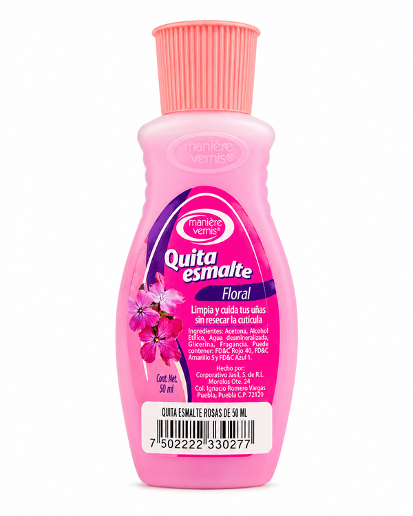 Quita Esmalte Rosas 50 ml.