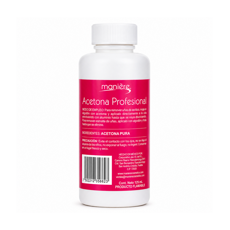 Acetona 125 ml.