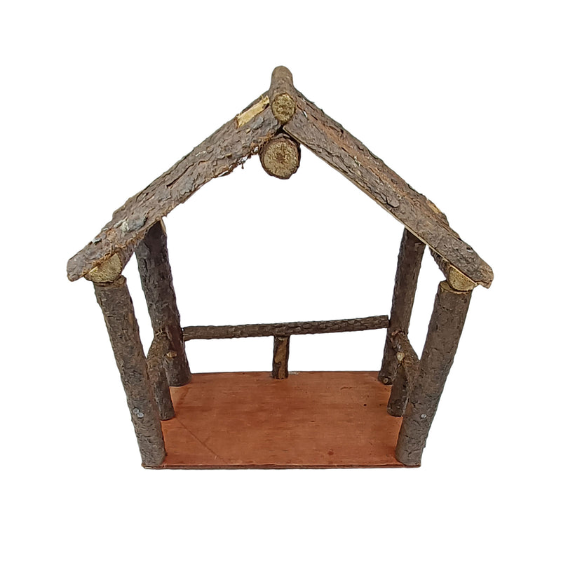 Casita Chica Tronco Pino Nacimiento Navideño