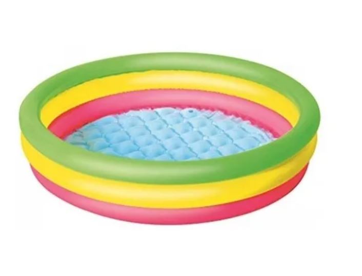 Alberca Inflable Lisa Colores 102 x 25 cm