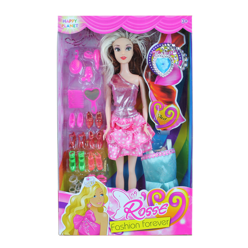 Muñeca articulada con accesorios "fashion forever"