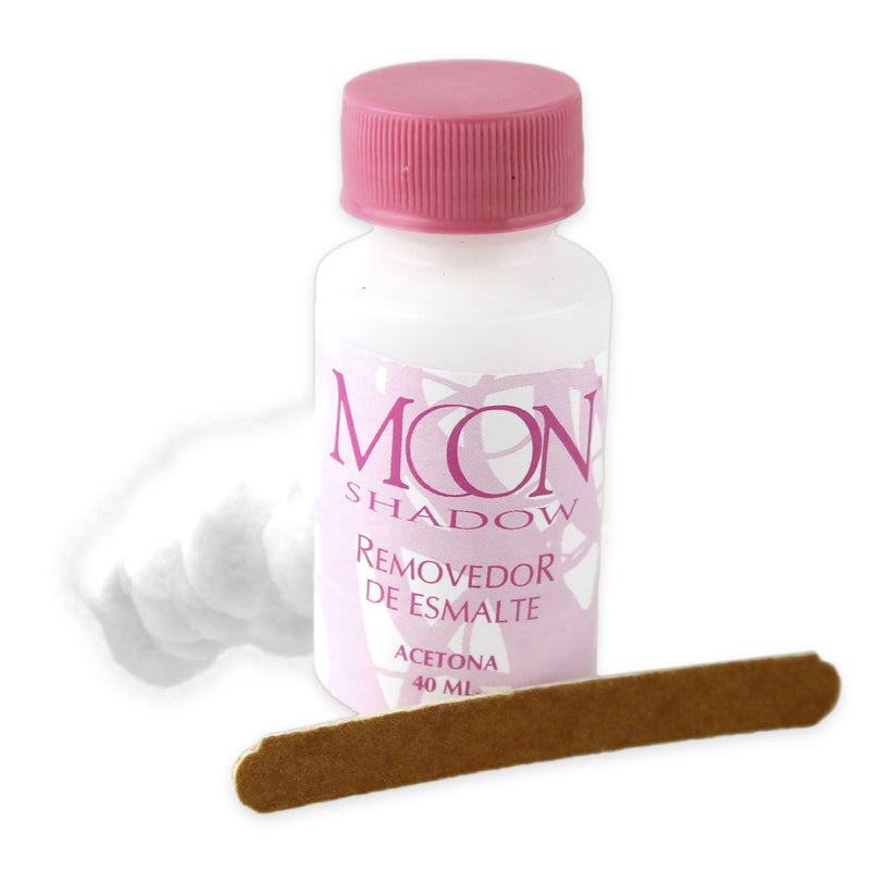 Acetona Moon con algodón 3 pz.