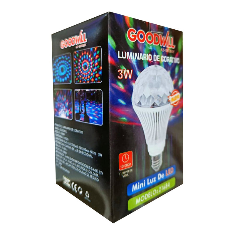 Foco de Fiesta Multicolor 3W