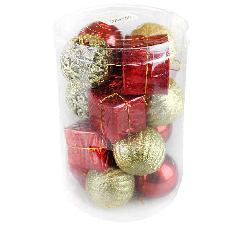 Paquete de esfera navideña con 20 piezas.