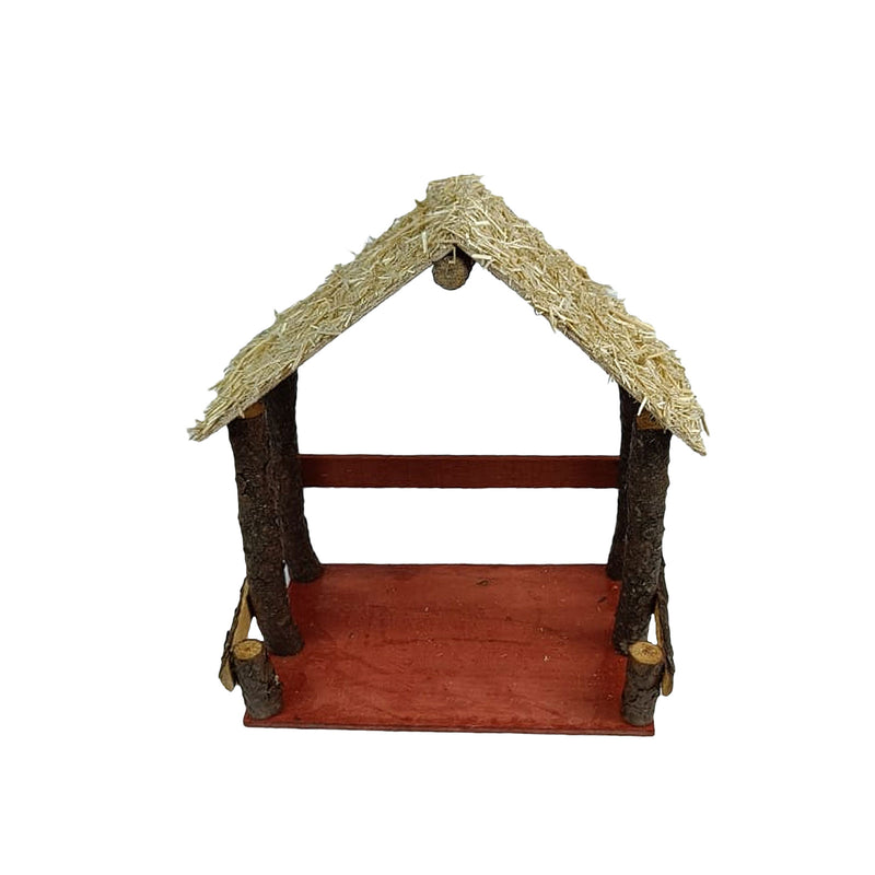 Casita Chica Techo con Paja Nacimiento Navideño