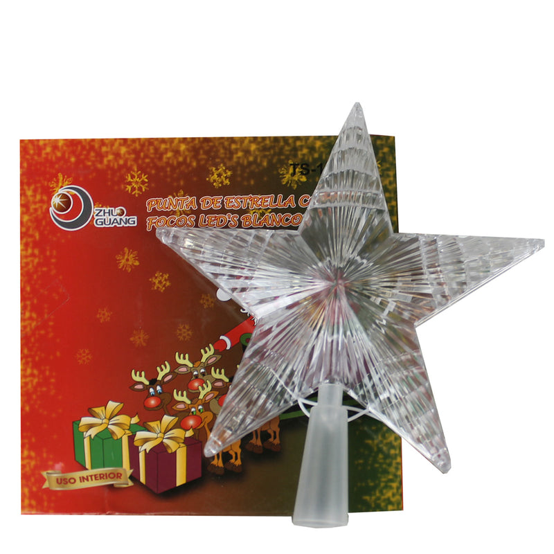 Punta de estrella 10 luces led blanco