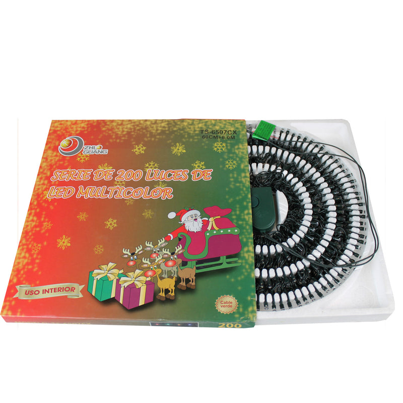 Serie 200 de luz led Multicolor 60 cm x 8 mts