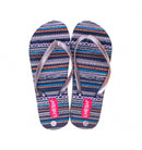 Sandalia de Playa Azul Marino con Estampado Raya