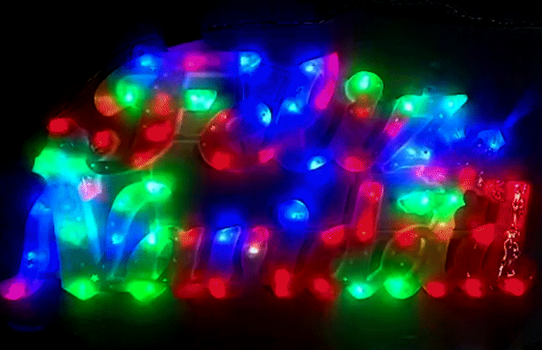 Figura Luminosa Feliz Navidad