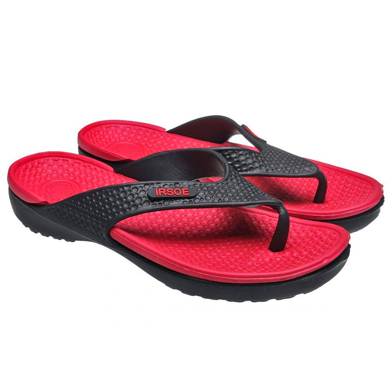 Sandalia Roja con Negro para Dama