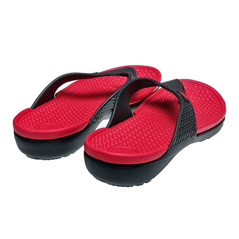 Sandalia Roja con Negro para Dama